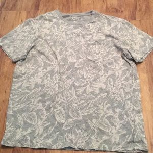J. Crew Floral Pattern Grey T-Shirt